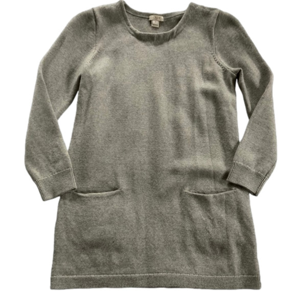 J. Crew gray wool sweater/tunic with two front pockets. Size XS - Picture 1 of 4